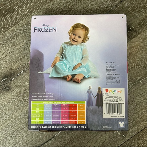 NWT 12-18 Months Disney Frozen Elsa Dress Halloween Costume - Picture 2 of 4